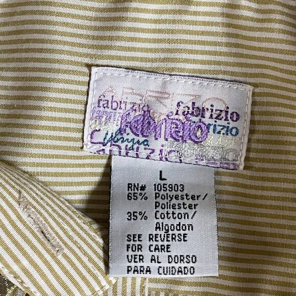 Fabrizio Vintage Embroidered Western Button Up Long Sleeve Shirt Large - Picture 10 of 12